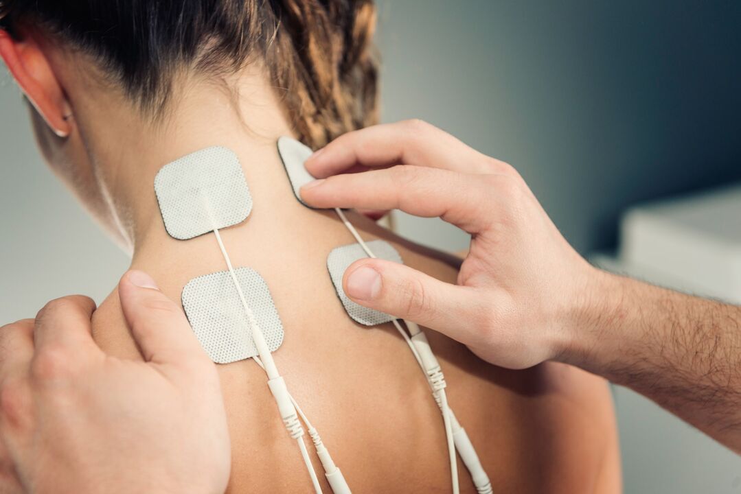 Elettroforesi per il trattamento dell'osteocondrosi del collo